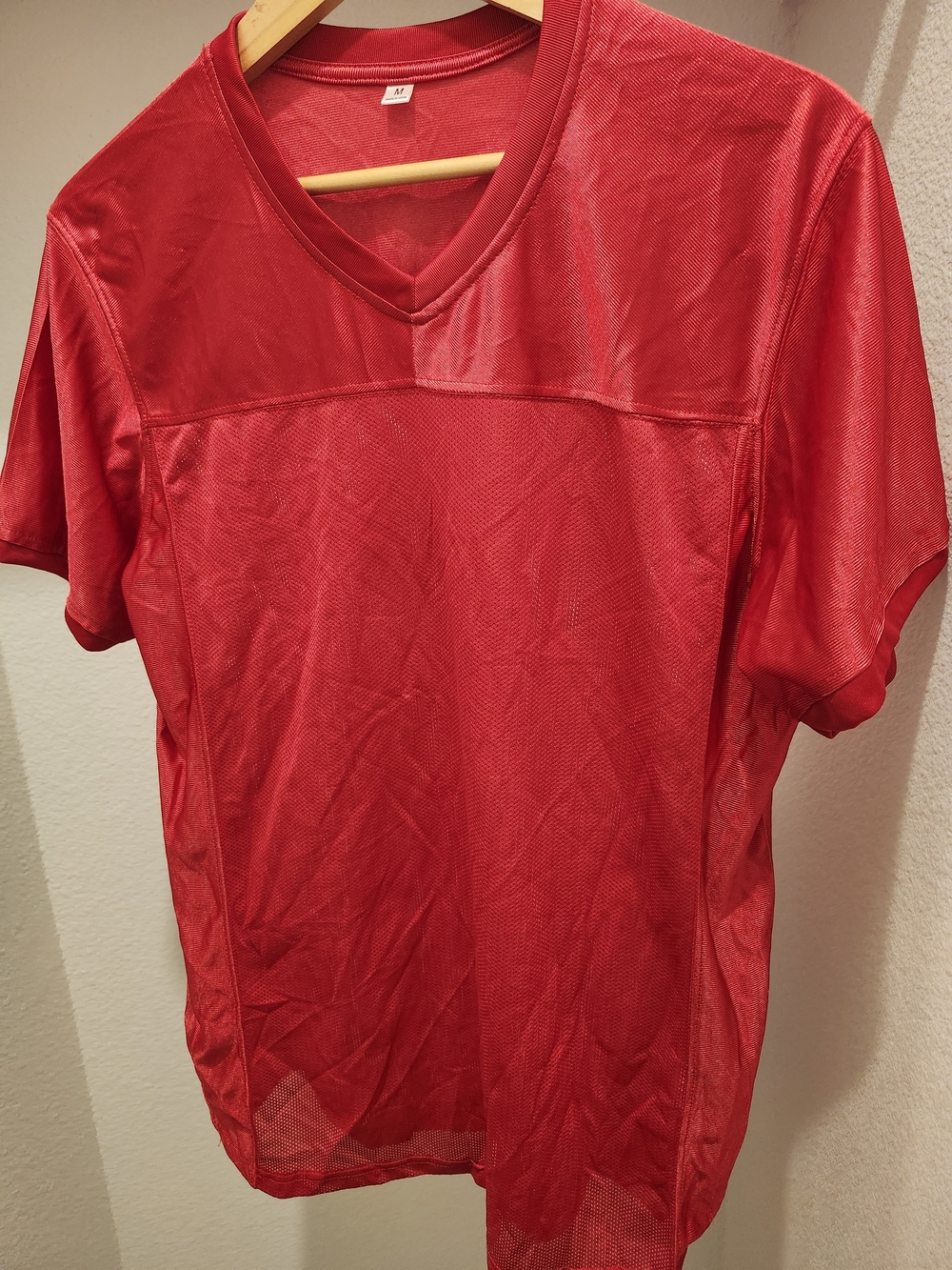 Red V-Neck Men’s Sport Shirt